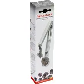 Westmark Pruimenontpitter voor eetklare pruimen, 16,7 cm lang, aluminium, voedselveilig gecoat, roestvrijstalen mes, Steinex, zilver, 40102260