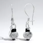 Cavill - 925 Sterling Zilver Oorbellen Dames - Zwarte Parel 35 mm - Filigraan Touwdesign - Handgemaakt Luxe Sieraad