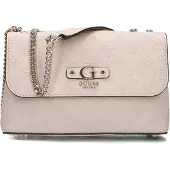 GUESS Dames Schoudertassen Dita Dome Satchel - Ecru - Maat ONESIZE