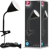 Paulmann Klemlamp Vitis, zwart, Woon-/ Eetkamer, metaal, Modern, Klemlamp