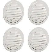 vidaXL Luchtventilatieroosters 4 st Zilver 100 mm Roestvrij staal