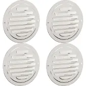 vidaXL Luchtventilatieroosters 4 st Zilver 80 mm Roestvrij staal