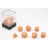 HOT Games - Dobbelstenen set - 7 stuks kunststof - Pastel perzik (7 stuks)