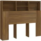 vidaXL Hoofdbordkast 120x19x103,5 cm bruin eikenkleur