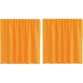 vidaXL Gordijnen voile met roedezakken 2 st oranje