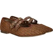 Tamaris Ballerina met riempjes cognac