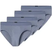 Schiesser Slip ' Rib Essentials ' blauw / grijs