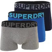 Superdry Boxershorts navy / grijs gemêleerd / zwart