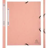 Exacompta 25x AQUAREL - Elastomap in glanskarton 400g/m2 - A4 - Koraal - 55527E