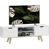 HOMCOM TV-kastje MDF, wit