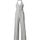 About You Jumpsuit 'Tia' lichtgrijs / donkergrijs / wit