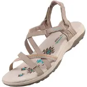 SKECHERS Dames Reggae Slim Sun Array taupe sandalen (39), Plat, Klittenband, Casual 163115