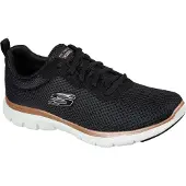 SKECHERS Slip-on 'Flex Appeal 4.0 Brilliant View' zwart gemêleerd