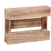UNUS Wandplantenbak pallet hout met kunststof inzet 40 cm gevlamd