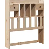 vidaXL Hoofdbord met opbergruimte 100 cm massief grenenhout