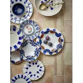Bloomingville Linora borden blauw set van 3 stuks