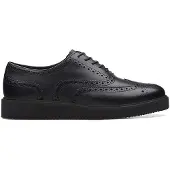 Clarks Dames glickly brogue 2 schoenen - Black Leather