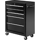 HOMCOM werkplaatswagen van staal - 61,5 x 33 x 82,5 cm - zwart