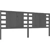 vidaXL Hoofdbord 206x4x100 cm massief grenenhout grijs