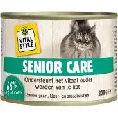 VITALstyle 6x Kattenvoer Blik Senior 200 Gr