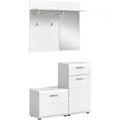 Furnilux Modulaire garderobecombinatie 4-delige ingangsset met spiegel en zitbank