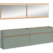 Furnilux Moderne garderobecombinatie met led-verlichting 4-delige opbergset met