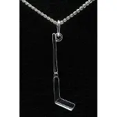 MOOYE ® - Collectie Zilveren IJshockeystick ketting hanger