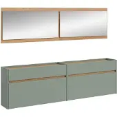 Furnilux Modulaire garderobecombinatie 4-delige set met spiegels en opbergruimte