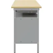 vidaXL Werkbankset met lade 3 pcs Zwart en Grijs Gepoedercoat staal