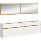 Furnilux Moderne garderobecombinatie met led-verlichting 4-delige set met spiegels en