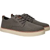 PS Poelman Canvas Veterschoenen Grijs | Maat: 41