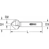 Ks Tools 3360202 336.0202 Kegelverzinkboor 8.3 mm Staal TiN Cilinderschacht 1 stuk(s)