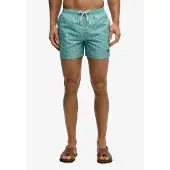 Superdry Zwemshorts turquoise / zwart / natuurwit