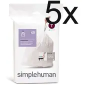 Simplehuman Afvalzakken Code T 3L (5 x 40-delig)