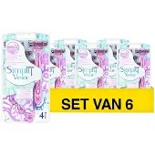 Gillette Simply Venus 3 Plus Wegwerpmesjes Tray 12 X 4 Stuks