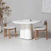 Giga Meubel Eettafel Boaz Rond Off-White 120cm