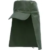 Fostex Garments - Fieldcap with neckprotector (kleur: Groen / maat: NVT)