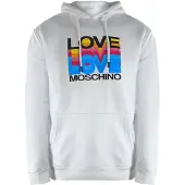 Moschino Love Multi Logo Witte Hoodie
