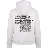 Dsquared2 Headquarters Design Cool Fit Witte Hoodie
