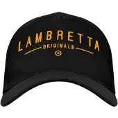 Lambretta Unisex Volwassen Originals Baseballpet (Zwart/Goud)