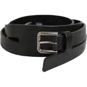 Dolce&Gabbana Zwarte Dubbele Band Leren Gouden Gesp Riem