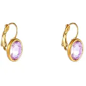 Go Dutch Label Oorhangers French Hook Oval Lilac