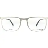Porsche Design rechthoekige zilverherenglazen frames