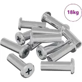 vidaXL Slotmoer 2857 st Zilver Staal