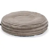 Designed By Lotte Reza Hondenkussen - Rond - Dikke ribstof - Beige - 65x65x16 cm