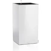 Lechuza CANTO Premium 40 high - Plantenbak - met uitneembare binnenbak - met bewateringssysteem - ALL-IN-ONE set met LECHUZA-PON - wit hoogglans