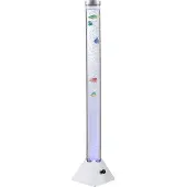 Globo Cilindervormige vistank vloerlamp zilver/transparant Globo Mendoza