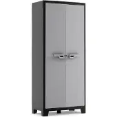 Keter Titan Hoge Kast - 4 Planken - 80x44x182cm - Zwart/Grijs