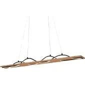 Briloner Hanglamp Vinka, hout licht, Woon-/ Eetkamer, Hout, Modern