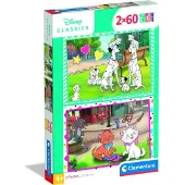 Clementoni Kinderpuzzels Disney Classic - 2 Puzzels van 60 Stukjes - Puzzel en Legpuzzel Set - Educatief Speelgoed voor Kinderen vanaf 5 Jaar